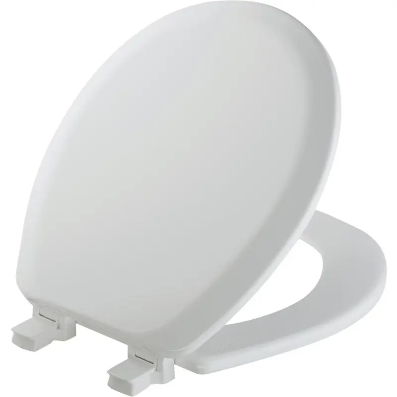 Mayfair Advantage Round Closed Front White Wood Toilet Seat