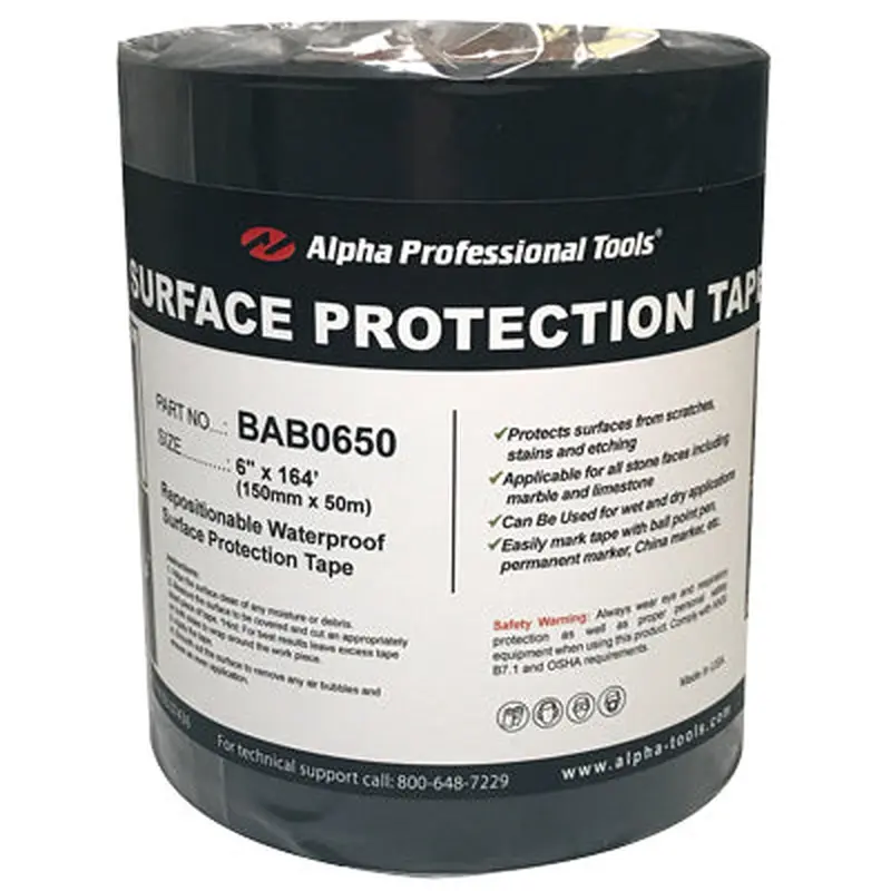 Alpha Surface Protection Tape 6" x 164' - Repositionable Waterproof Surface Protection Tape