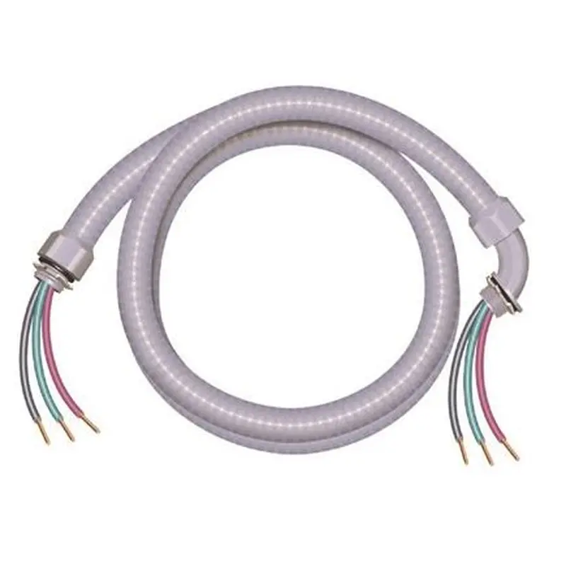 Southwire 4 ft. 8/2 Ultra-Whip Liquidtight Flexible Non-Metallic PVC Conduit Cable Whip3/4" X 4 ft
