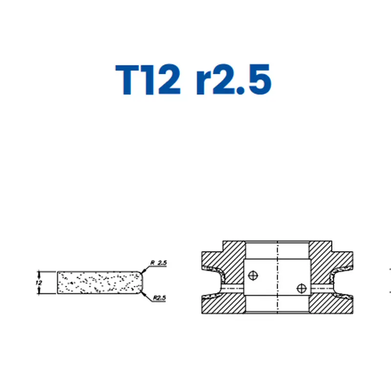 T12 r2.5(12mm Eased Top & Bottom r2.5 - Line 60 (Bore 35))EHS Kit (All materials high speed) / 1