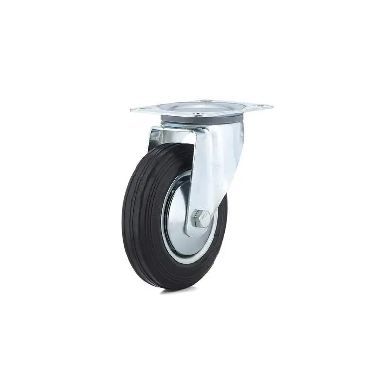 6-5/16 in. black Swivel Without Brake plate Caster, 308.7 lb. Load Rating