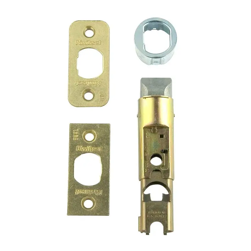 6 Way Adjustable Plain Latch in Polished Brass