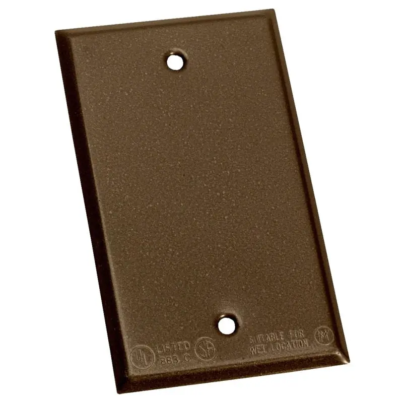 BWF 711AB-1 Cover, 4-9/16 in L, 2-13/16 in W, Steel, Bronze, Powder-Coated