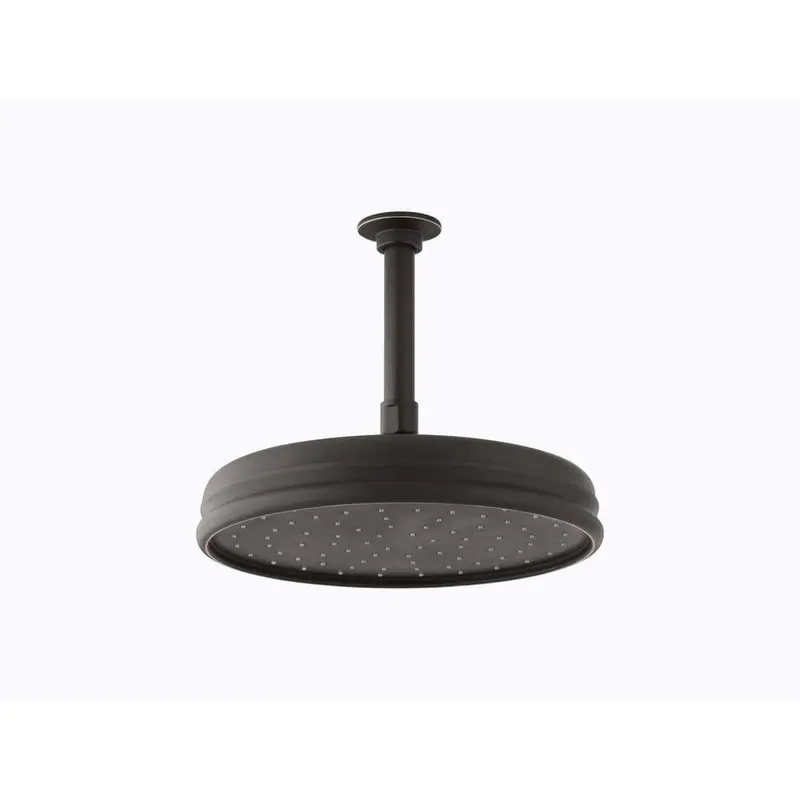 1-Spray 10.4 in. Single Ceiling Mount Fixed Rain Shower Head in Oil-Rubbed BronzeOil-Rubbed Bronze / 2.5 / 7.3