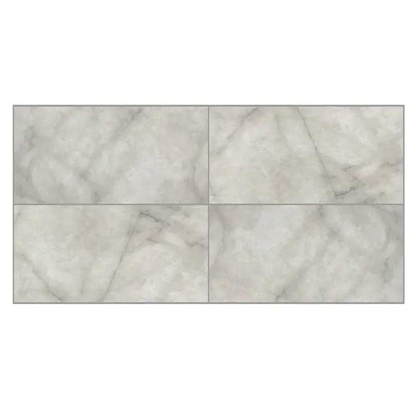 allen   roth Moon Light Grey 12-in x 24-in Polished Porcelain Marble Look Floor and Wall Tile (1.93-sq. ft/ Piece)