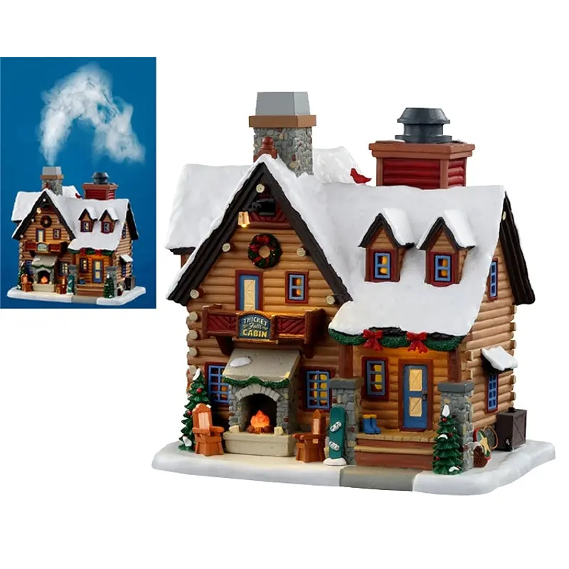 Lemax 05698 Thicket Falls Cabin Figurine, 4.5 V Adapter