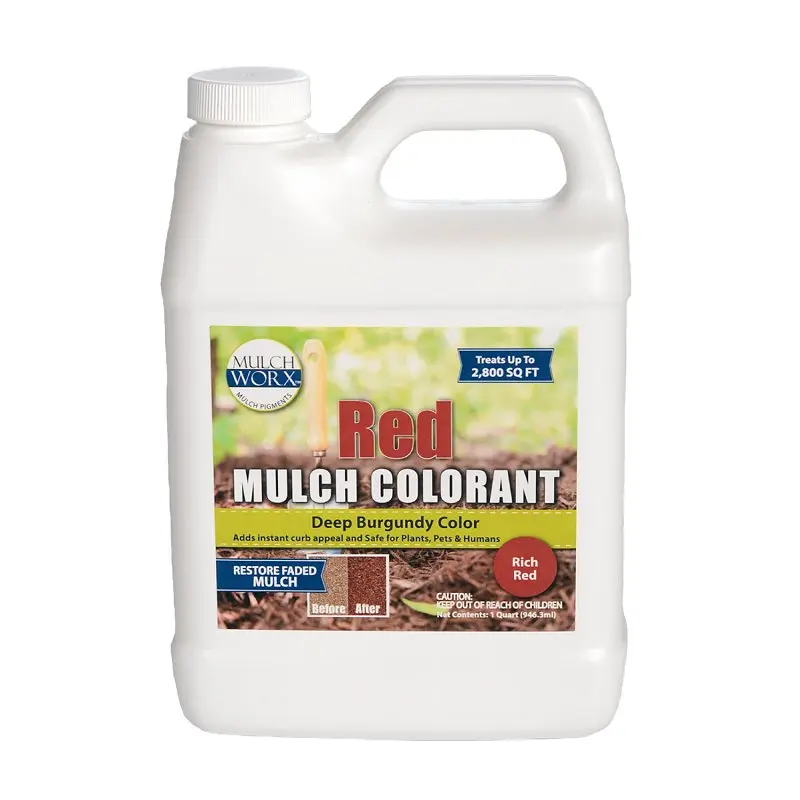 Sanco 60011 Mulch Worx, Liquid, Red, 1 qt Bottle