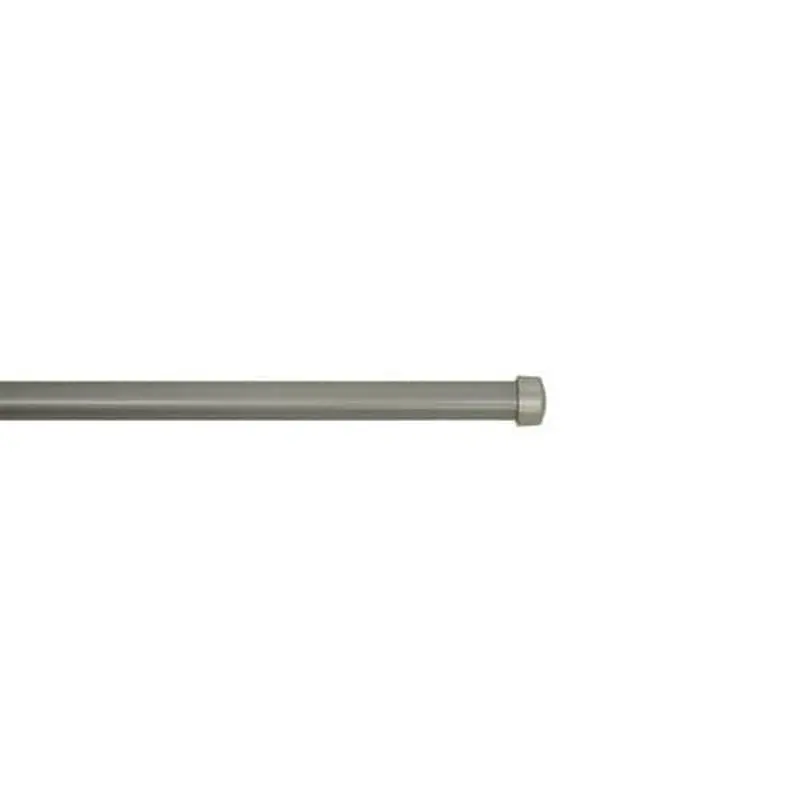 allen   roth Allen   Roth 72-in To 144-in Brushed Nickel Steel Double Curtain Rod