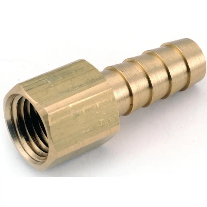 Anderson Metals 129F Series 757002-0606 Hose Adapter, 3/8 in, Barb, 3/8 in, FPT, Brass