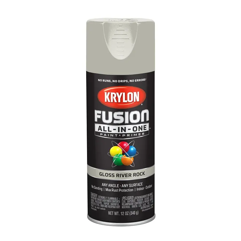Krylon K02721007 Spray Paint, Gloss, River Rock, 12 oz, Can