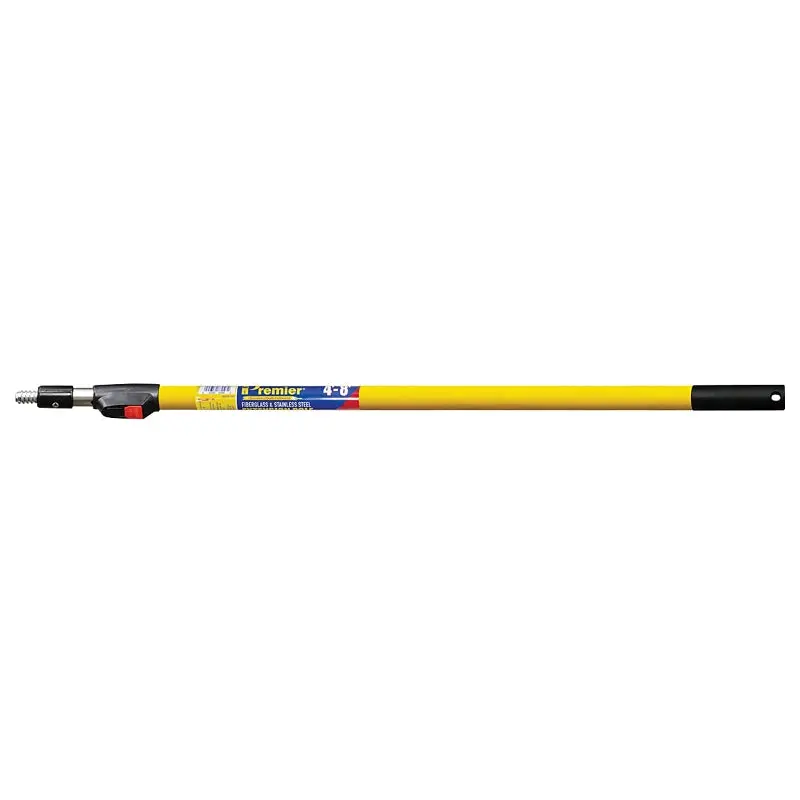 Premier 83048 Extension Pole, 4 to 8 ft L, Fiberglass/Stainless Steel