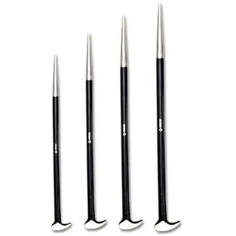 Groz 4-Piece Handled Pry Bar Set - Heavy Duty