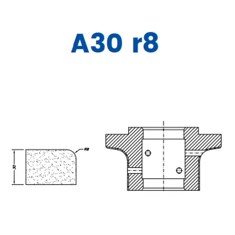 A30 r8(30mm r8 Eased Edge ( Radius) - Line 60 (Bore 35))EHS Kit (All materials high speed) / 1