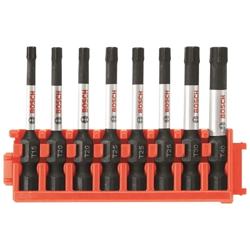 Bosch | CCSTV208 8 pc. Impact Tough Torx 2 In. Power Bits with Clip for Custom Case System