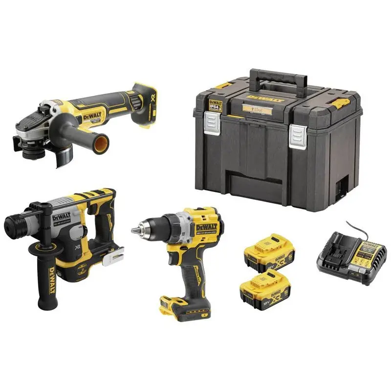 Cordless Kit - Drill - Hammer - Angle Grinder | 18V XR - 2 X 5Ah