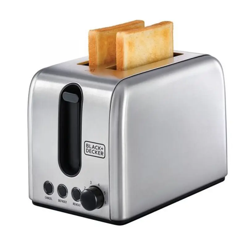 BLACK DECKER 1050W Stainless Steel Toaster