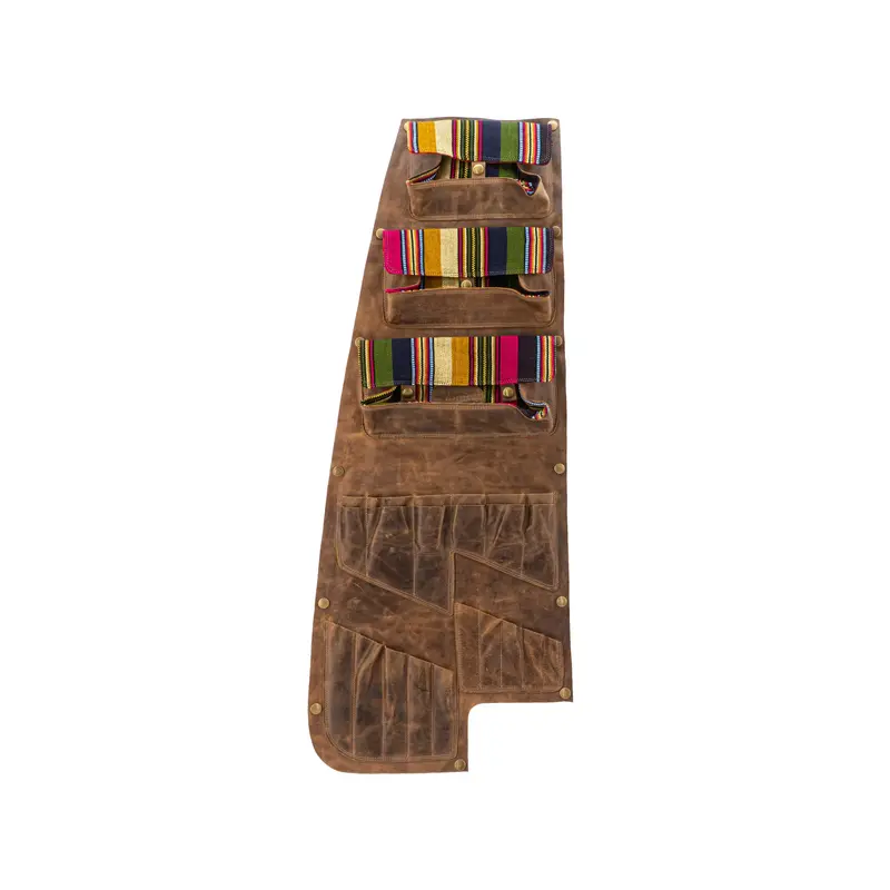 Westy Bravo - Guatemalan Leather Cabinet Tool Organizer
