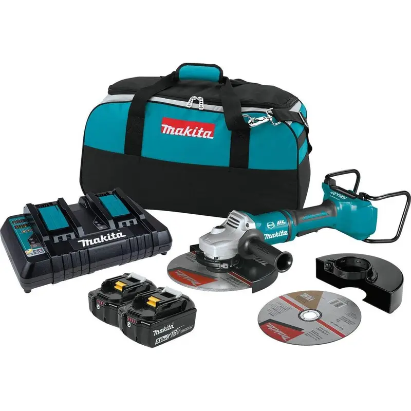 18-Volt X2 LXT Lithium-Ion (36V) Brushless Cordless 9 in. Paddle Switch Cut-Off/Angle Grinder Kit w Electric Brake 5.0Ah2 Batteries & Charger Included / 29.8