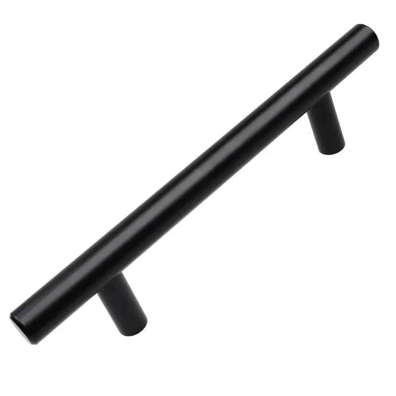 3-3/4 in. Matte Black Solid Cabinet Handle Drawer Bar Pulls (10-Pack)5.3 oz / package