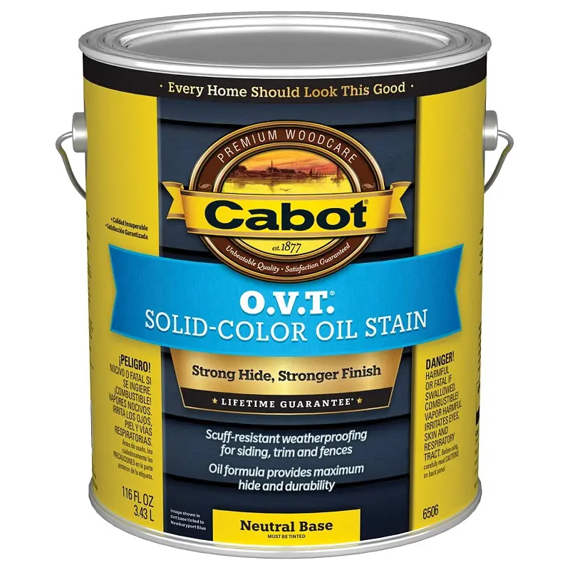 Cabot O.V.T. 140.0006506.007 Oil Stain, Flat, Neutral Base, Liquid, 1 gal