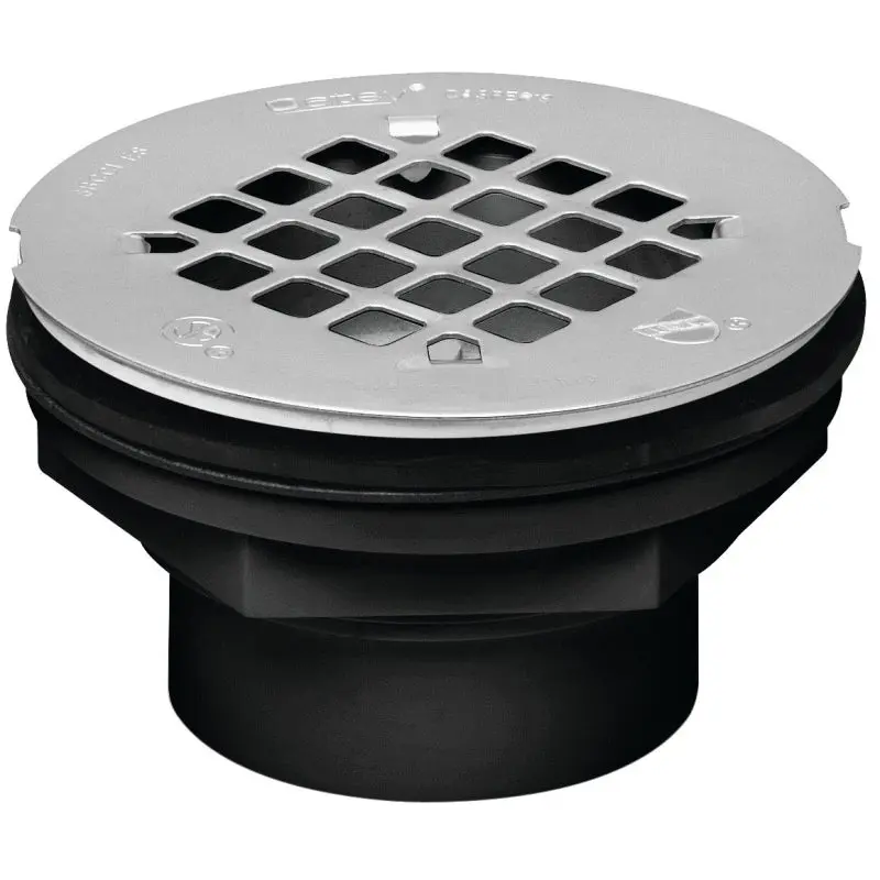 Oatey 42086 Shower Drain, ABS, Black, For: 2 in SCH 40 DWV Pipes