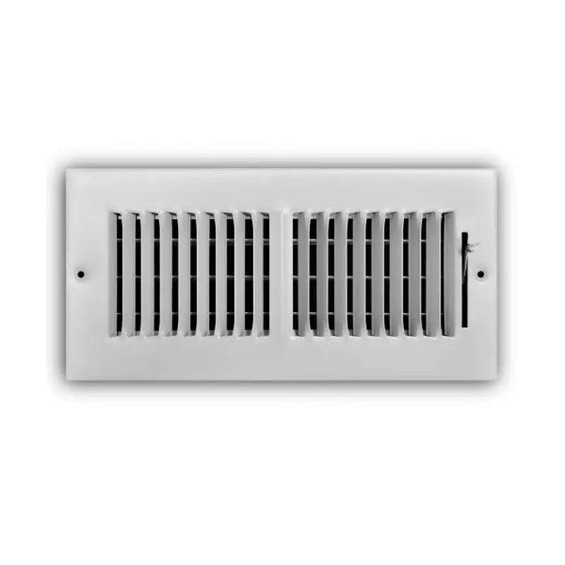 CSW RectorSeal 2-Way Stamped Louver Multi-Shutter Damper Ceiling/Sidewall Register10" x 4" / Pristine White