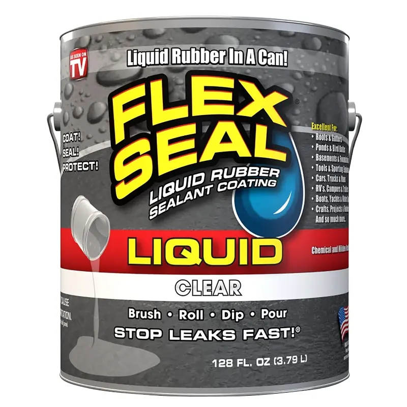 Flex Seal LFSCLRR01 Rubberized Coating, Clear, 1 gal, Can