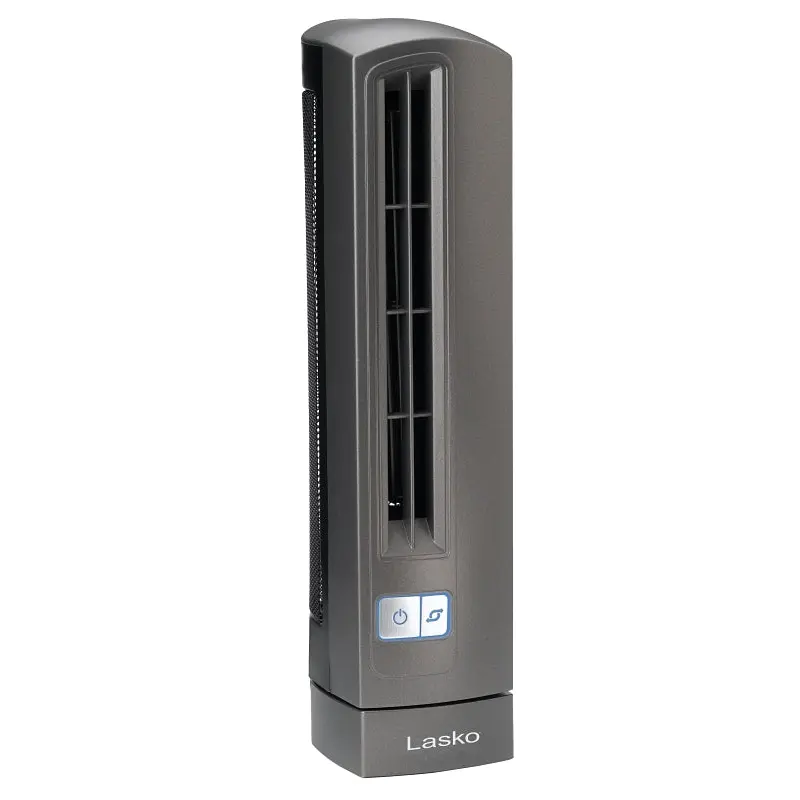 Lasko Air Stik Series 4000 Ultra-Slim Oscillating Fan, 120 V, <5 in Dia Blade, Plastic Housing Material, Black