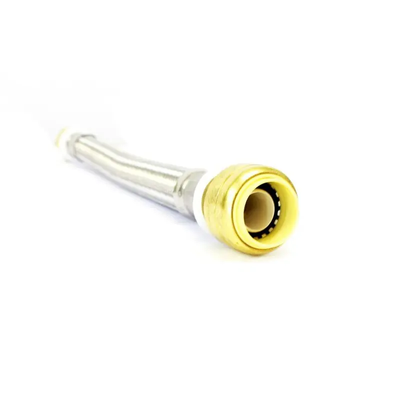 3/4 in. Push-to-Connect x 3/4 in. FIP x 12 in. Braided Stainless Steel Water Heater Connector1 / 18