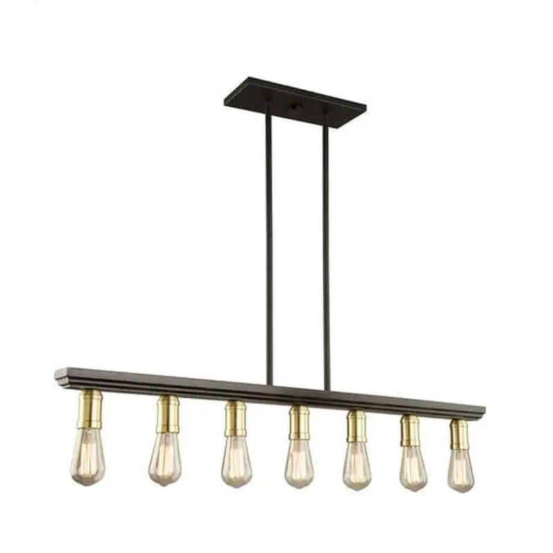 ARTCRAFT Sandalwood Satin Brass Transitional Linear Kitchen Island Light