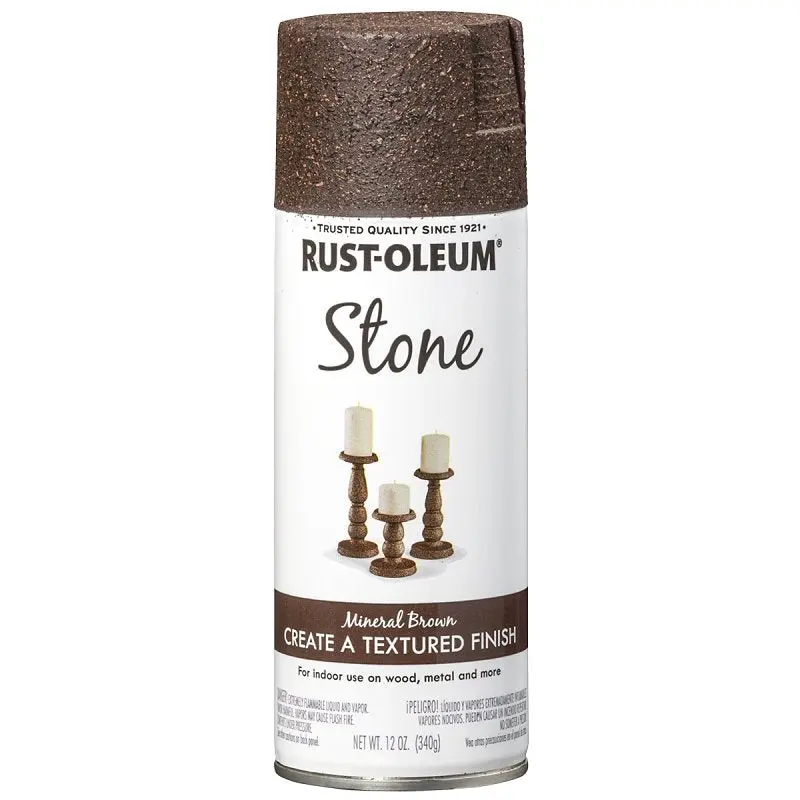 Rust-Oleum 342731 Specialty Paint, Flat/Matte, Mineral Brown, 12 oz, Aerosol Can