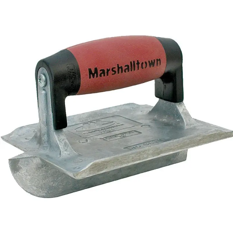 Marshalltown DuraSoft Series 833D Hand Groover, 6 in L Blade, 4-3/8 in W Blade, 1/4 in Radius, Zinc Blade