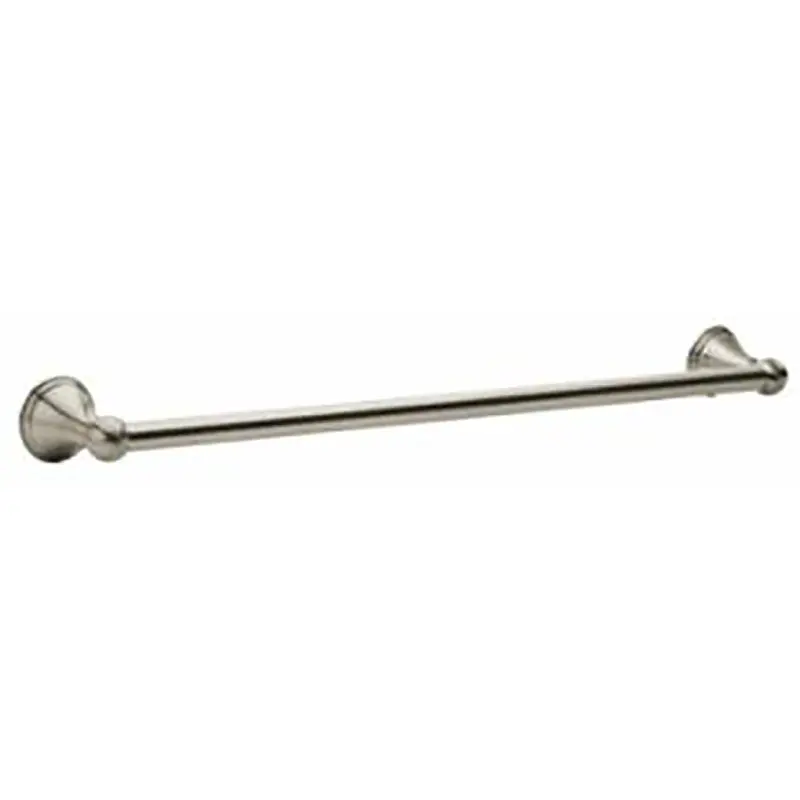 Moen DN8424BN Towel Bar, 24 in L Rod, Aluminum, Brushed Nickel, Surface Mounting