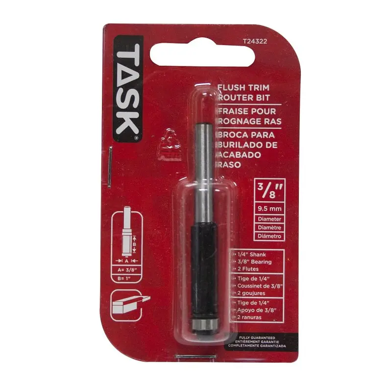 Task T24322 Router Bit, 1/4 in Dia Shank, Steel