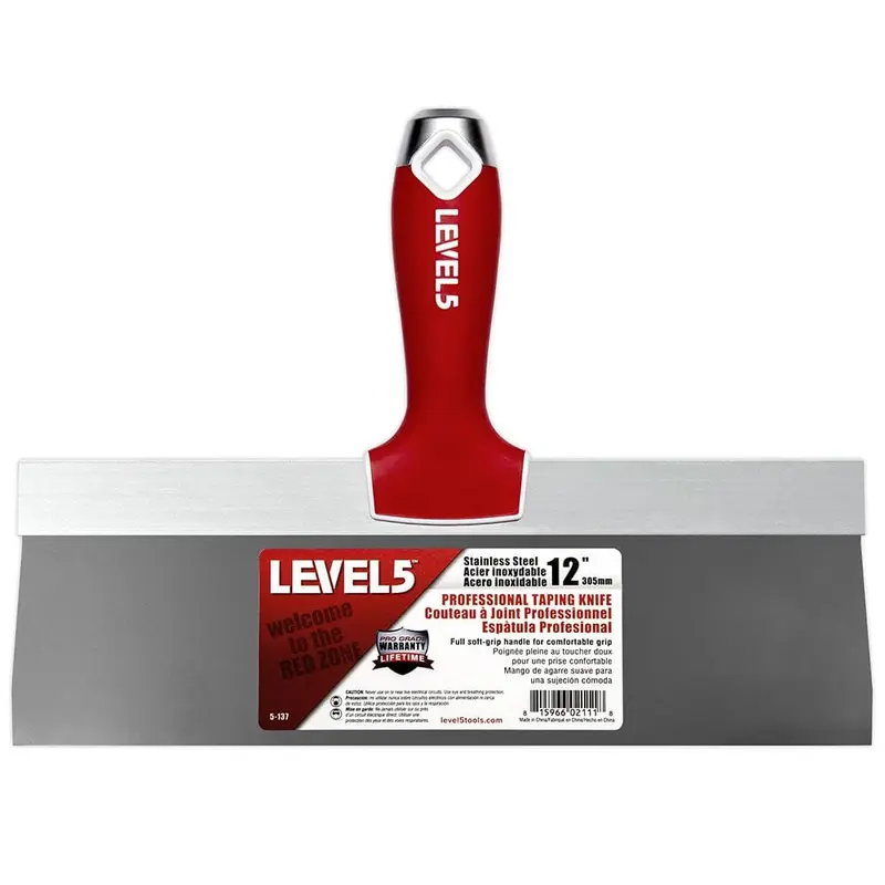12 in. Stainless Steel Taping Knife with Soft Grip.7 / each