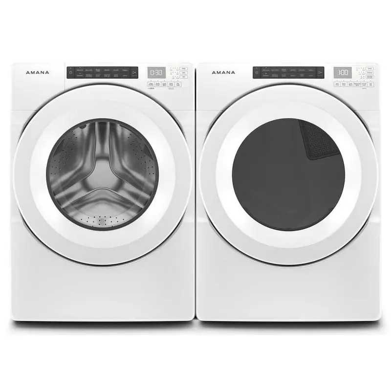 Amana 7.4-cu ft Reversible Side Swing Door Stackable Gas Dryer (White) ENERGY STAR