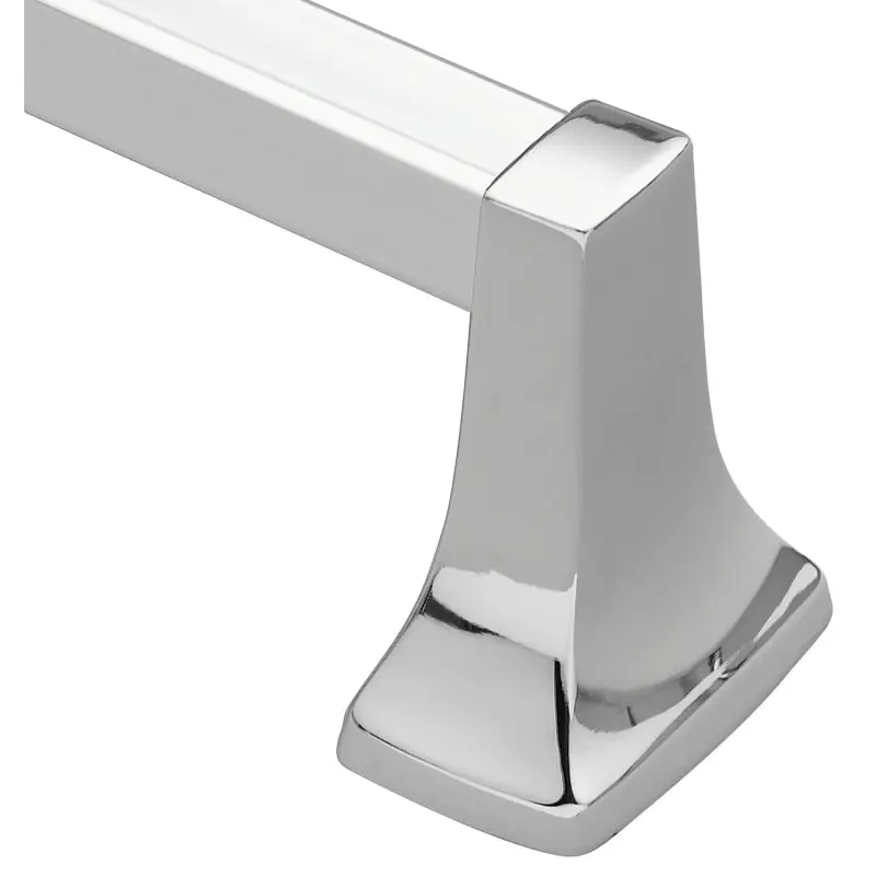 Moen 2218 Towel Bar, 18 in L Rod, Aluminum, Chrome, Surface Mounting