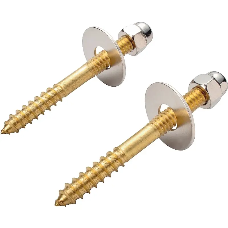 ProSource Screw Set, Brass, For: Use to Attach Toilet to Flange