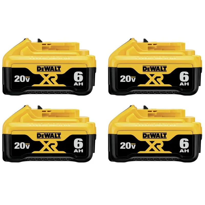 20-Volt MAX XR Lithium-Ion Premium Battery Pack 6.0Ah (4-Pack)6.0 / 2 / 1