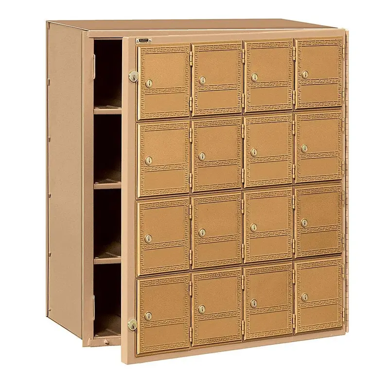 2100 Series Front Loading Americana Mailbox with 16 DoorsBrass / 95.0 / 30