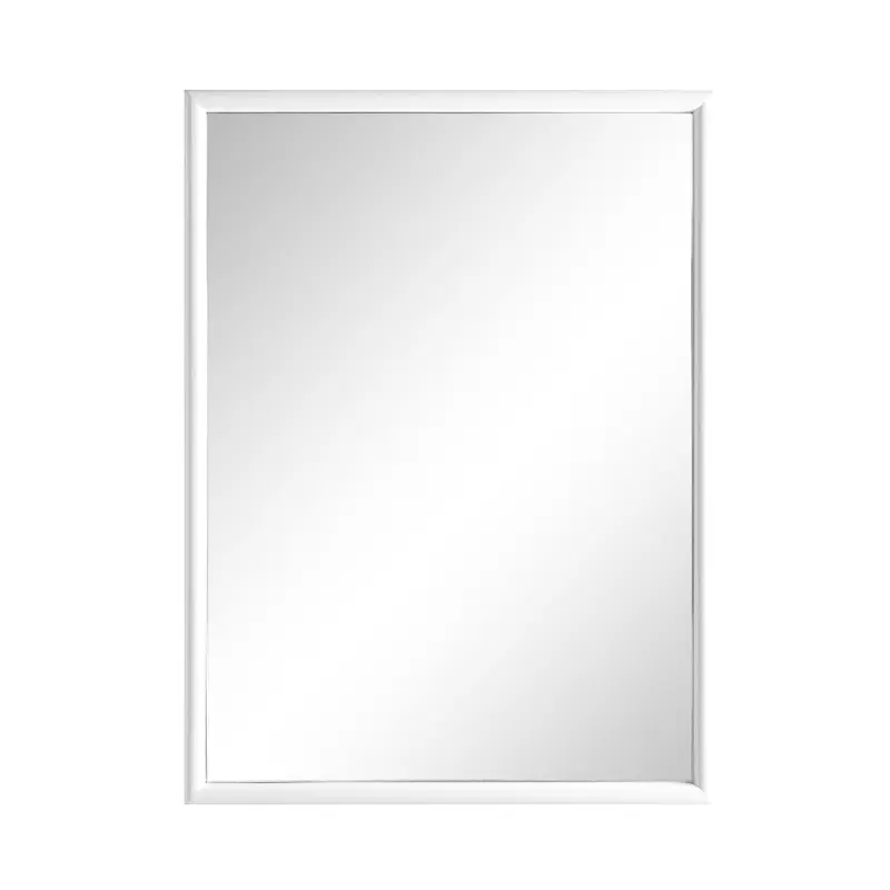 24.00 in. W x 32.00 in. H Framed Rectangular  Bathroom Vanity Mirror in WhiteWhite / 17.60