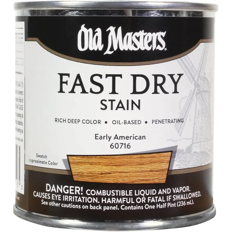 Old Masters 60716 Fast Dry Stain, Early American, Liquid, 1/2 pt