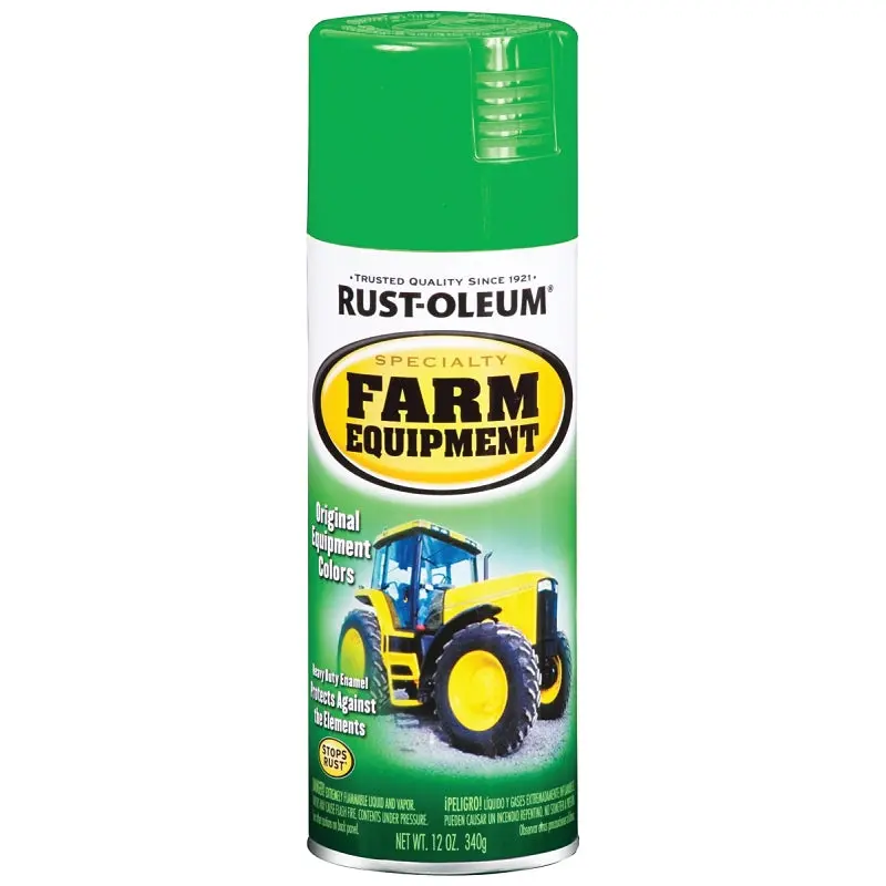 Rust-Oleum 7435830 Enamel Spray Paint, Gloss, Green, 12 oz, Can