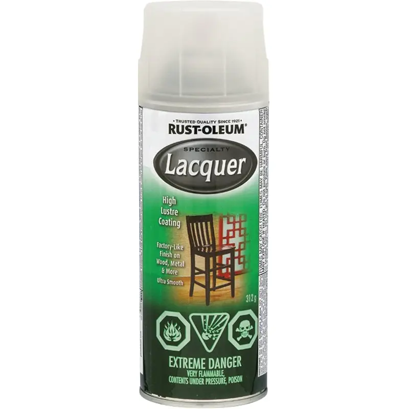 Rust-Oleum N1906830 Lacquer, Liquid, White, 312 g, Aerosol Can