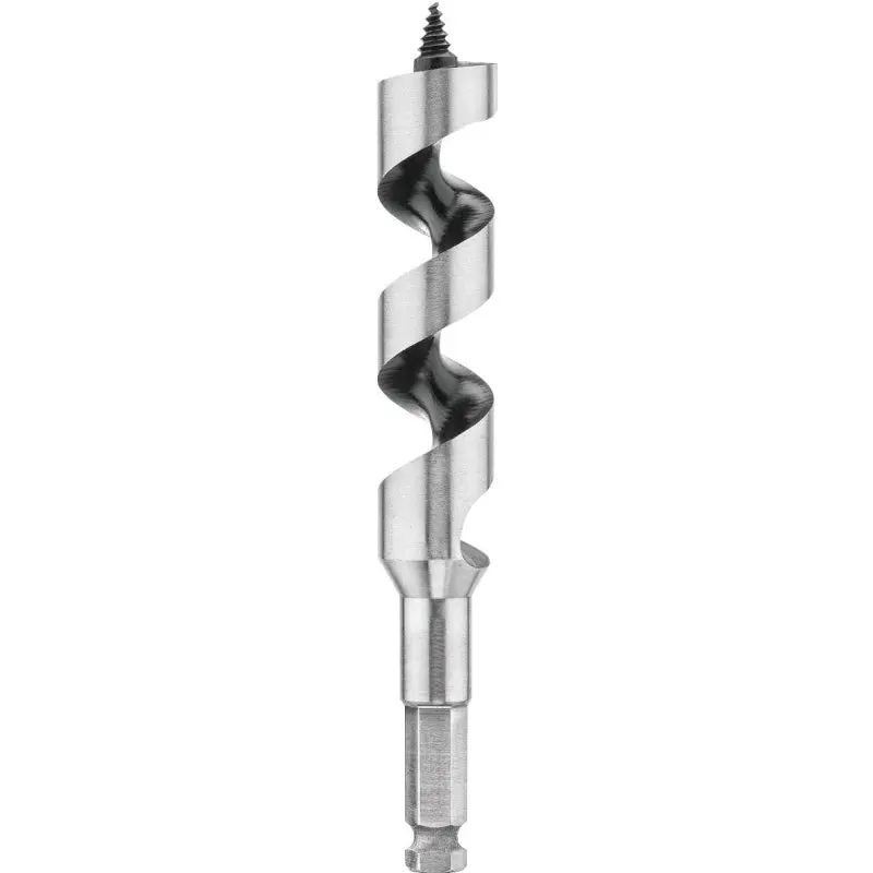 DeWALT DW1674 Auger Drill Bit, 1-1/4 in Dia, 6 in OAL, Hollow Center Flute, 7/16 in Dia Shank, Ball Groove Shank