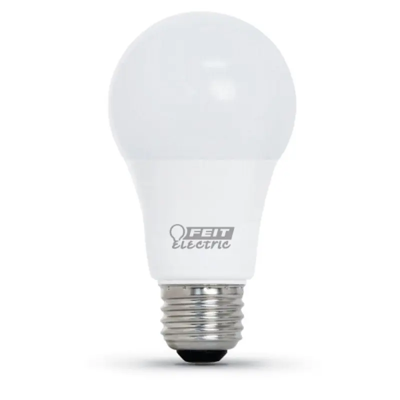 Feit Electric OM75/950CA10K/2 LED Bulb, General Purpose, A19 Lamp, 75 W Equivalent, E26 Lamp Base, White, Daylight Light