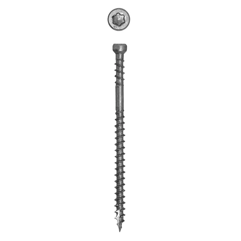 GRK Fasteners RT Series 37079 Screw, #8 Thread, 2-1/2 in L, Trim Head, Star Drive, Stainless Steel, 100 PK