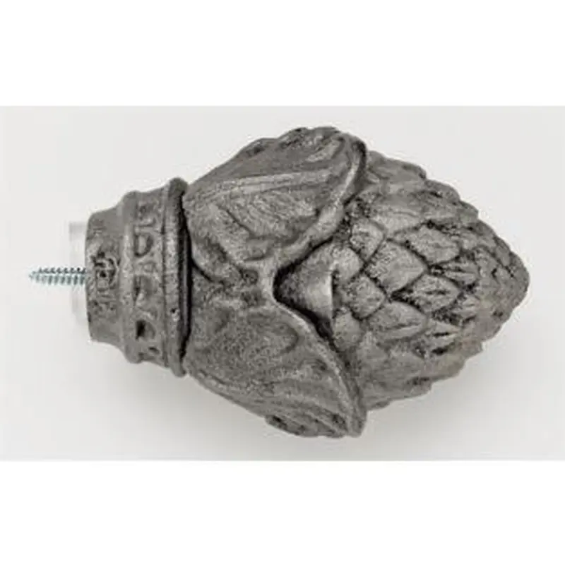 Pine Cone Finial With Plug - 011 - Antique Pewter