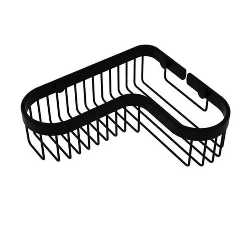 Allied Brass Corner Toiletry Shower Basket in Matte Black
