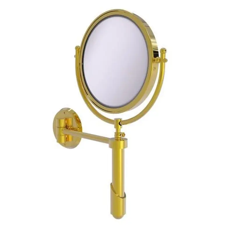 Allied Brass Soho 8-in x 15-in Polished Brass Double-Sided Magnifying Wall-Mounted Vanity Mirror